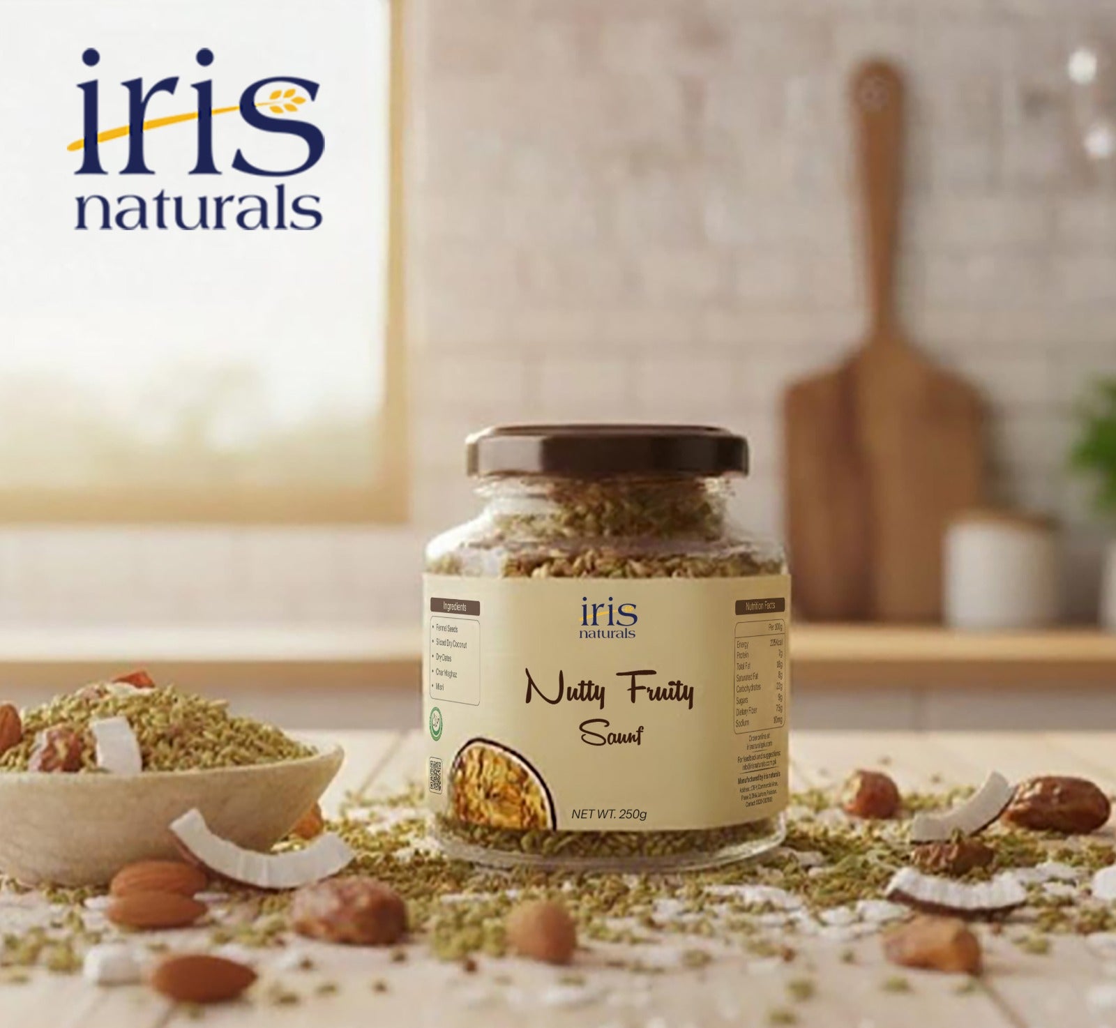 iris naturals Nutty Fruity Saunf -  250g