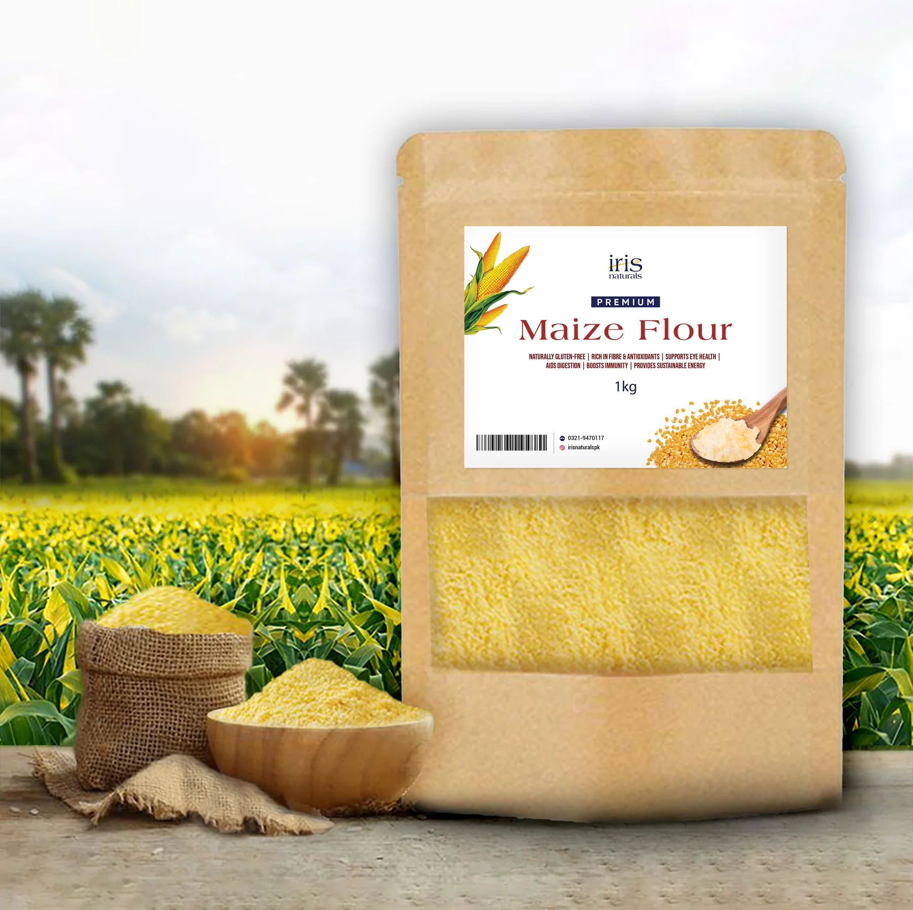 iris naturals Maize Flour - 1Kg